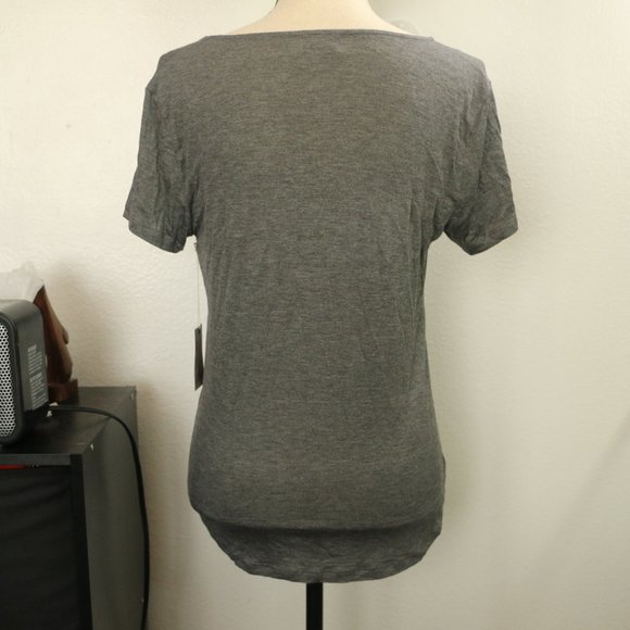 Strappy T-Neck T-shirt - Picture 2 of 7